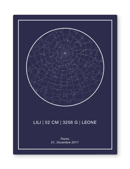mappa stellare personalizzata