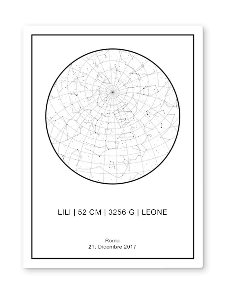 mappa stellare personalizzata